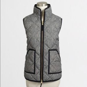 J Crew Factory Herringbone Puffer Vest size XS
