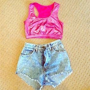 *SOLD* Shiny Pink Sports Fashion Bra