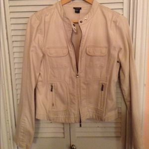 Tan motorcycle jacket