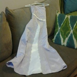 Lilac in color, flower girl dress