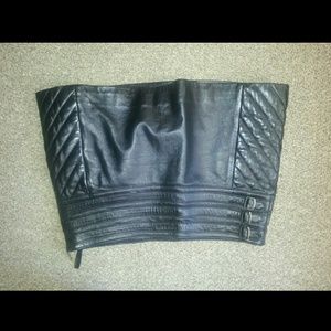 Guess collection mini skirt leather