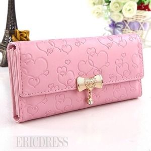 Romantic Heart and Bowknot Purse
