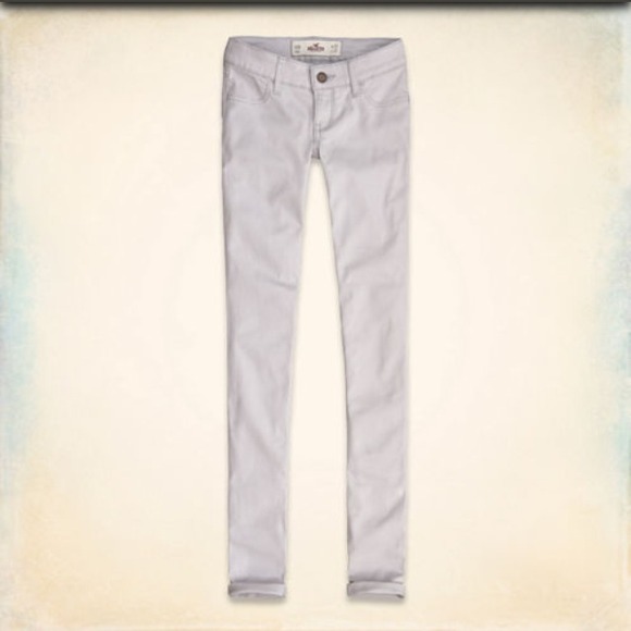 Hollister super skinnies light grey (5)