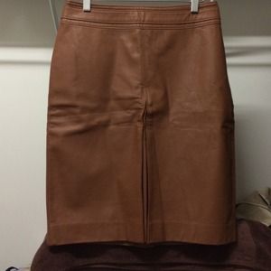 The Limited - brown leather skirt