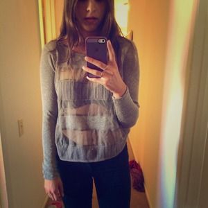 Urban Outfitters Gray Long Sleeve Sweater