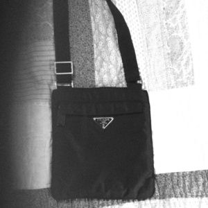 Black Nylon Messenger Style pocketbook