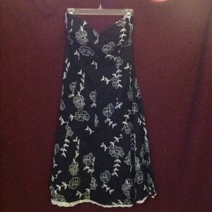 Black Strapless Dress Sweetheart Neckline Size 8
