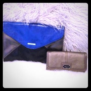 Big Kenneth Cole Reaction clutch/ silver wallet