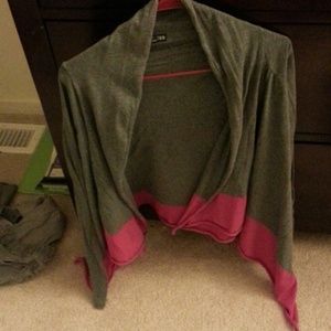 Grey hot pink sweater