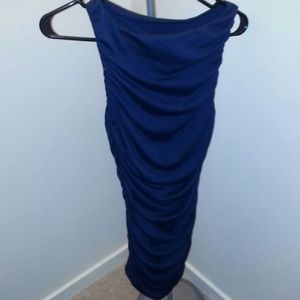 Navy blue  ruched dress