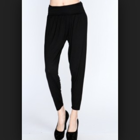 Black Skinny Harem Pants