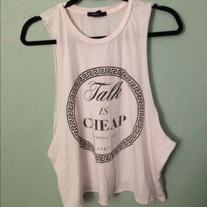 Talk is cheap muscle tee