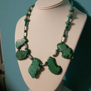 Necklace turquoise sterling silver new