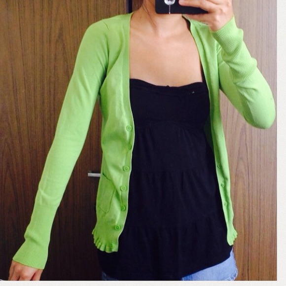 Express neon green cardigan - Picture 4 of 4
