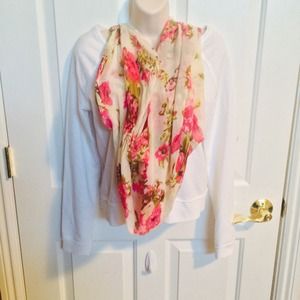 Lace Back White Sweater