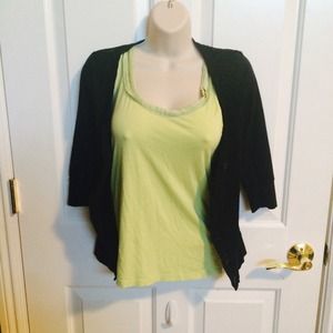 Green Ruffled Tank Top