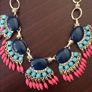 Multi color statement necklace