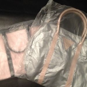 Pink bag and guess bag