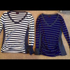 BUNDLE cream & grey and purple sweaters