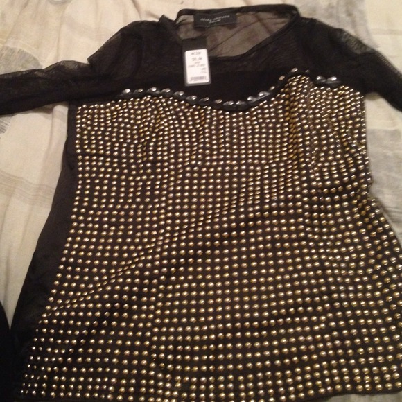 Black and gold studded shirt