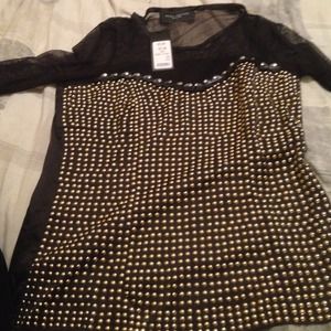 Black and gold studded shirt