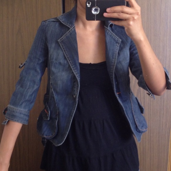 Denim crop jacket