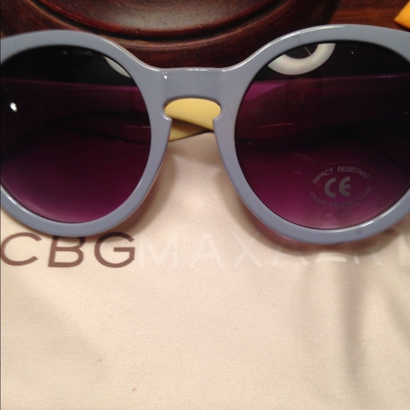 BCBG Sunglasses ; Vintage looking baby blue&yellow