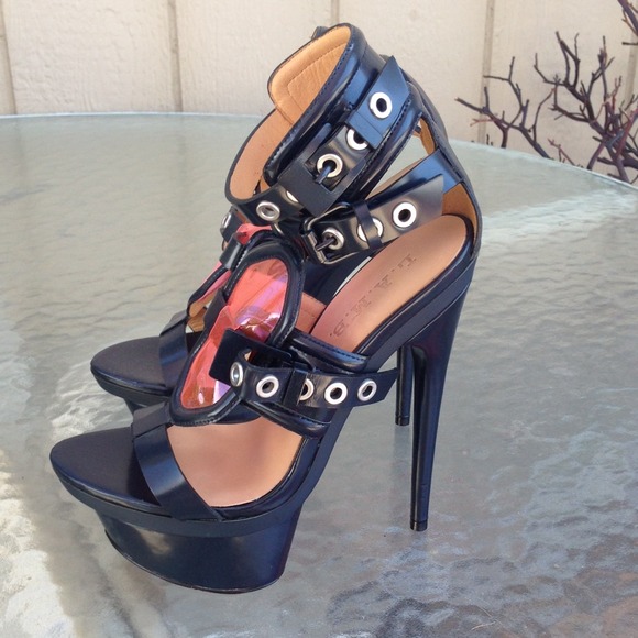 L.A.M.B. Shoes - L.A.M.B. Black platform heels Sz 6 limited ed new