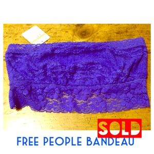 Free People Indigo Bandeau Top
