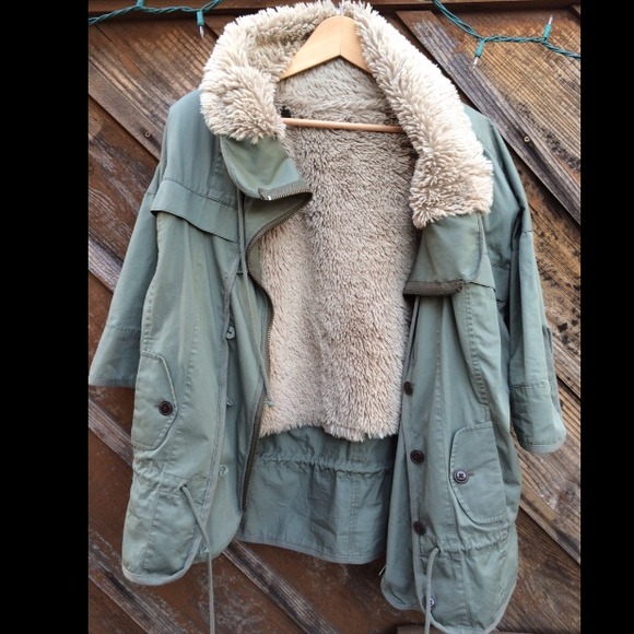 Lined Slouchy Army Coat - Picture 2 of 3