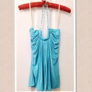 Blue Halter Top