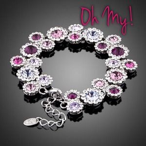 SWA ELEMENTS plat. Plated bracelet "Anastasia"