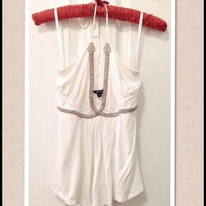 White Halter Top