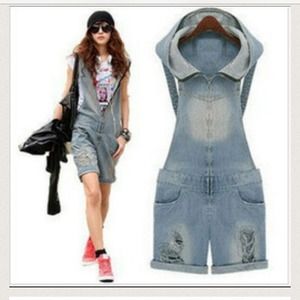 TRADE ONLY 🚫Denim overalls hoodie shorts