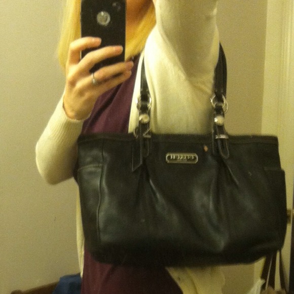 Black soft leather coach RESERVED for @kalari