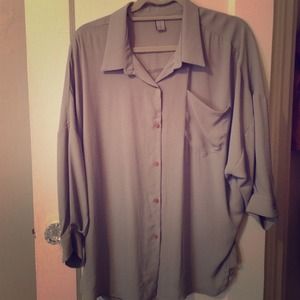 Stella McCartney Moss green drapey button up