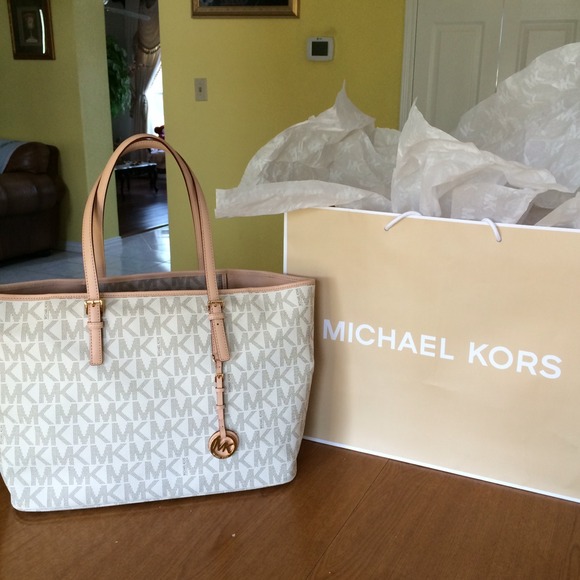 MICHAEL KORS JET SET LOGO LAPTOP TRAVEL TOTE