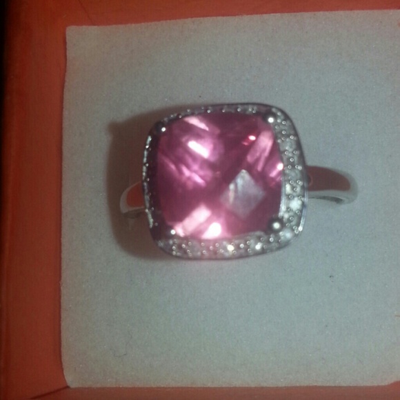 **** SOLD ON EBAY****White gold pink sapphire