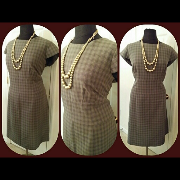 SOLD. Plus Gray/Brown Dress - Picture 2 of 4