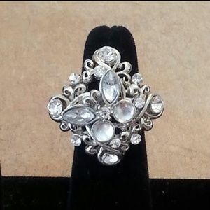 Faux diamond fashion ring