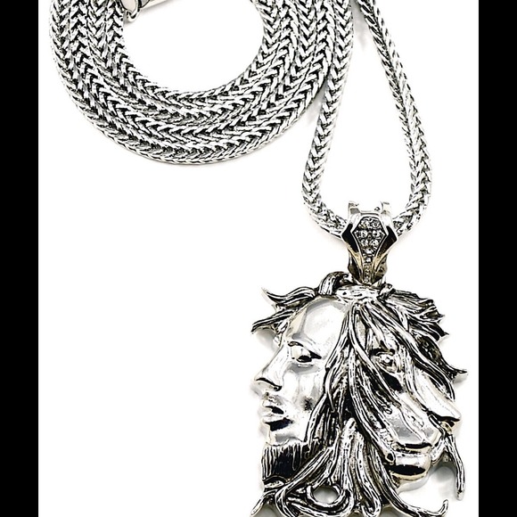 Rasta/Lion Pendant with 36in. 4mm Franco Chain