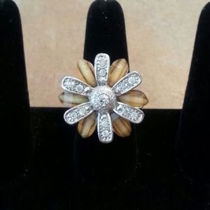 Faux diamond ring