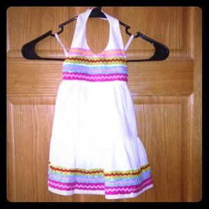 WHITE MAXI DRESS WITH A PINK SUN HAT!! 18M TODDLER