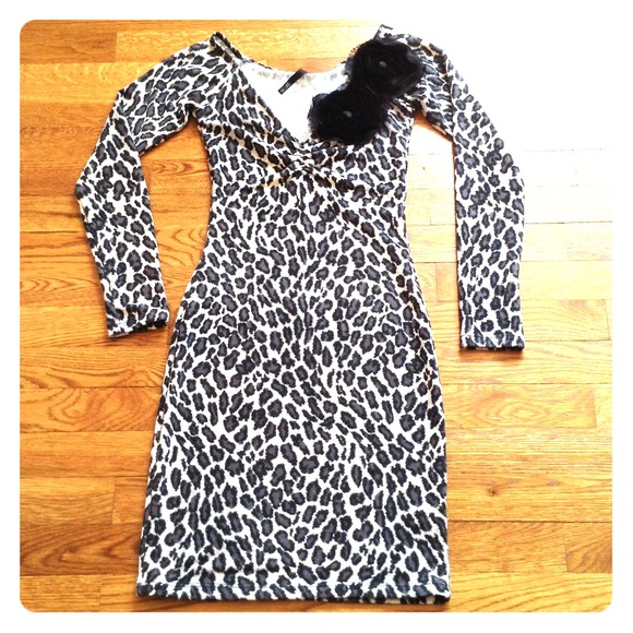 Black/Gray Leopard Dress