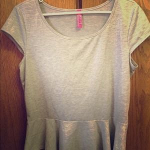 Grey Peplum Top