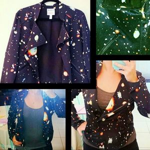 **FUN GALAXY PRINT LIGHT WEIGHT JACKET**