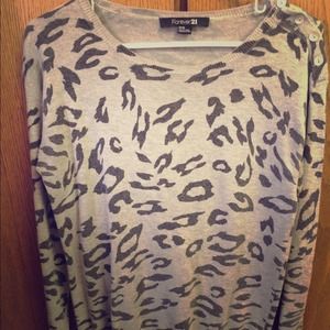 Forever 21 Leopard Sweater