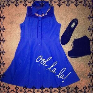 Blue Shirt Dress