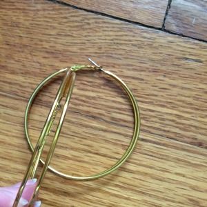Gold hoop earrings