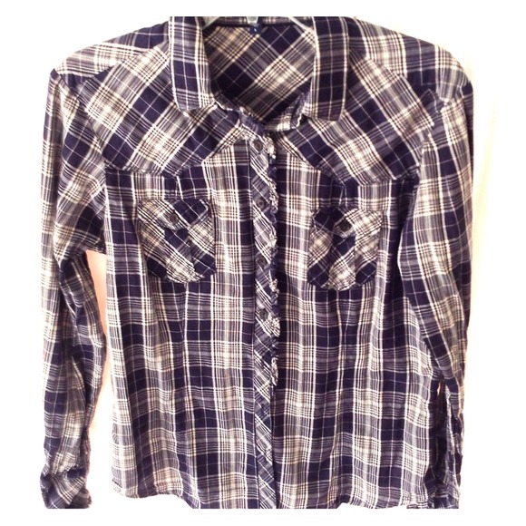 Plaid button down shirt